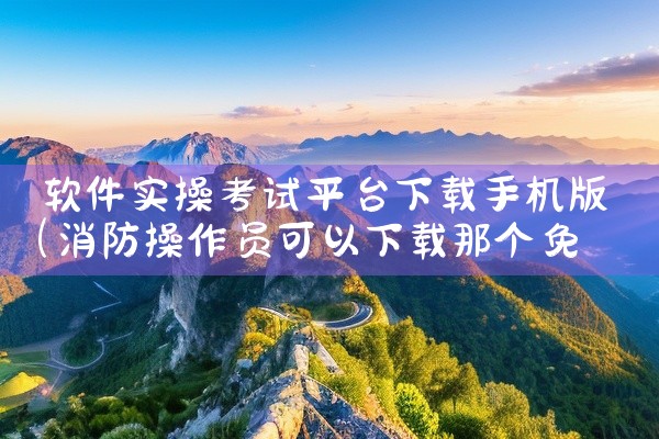 软件实操考试平台下载手机版