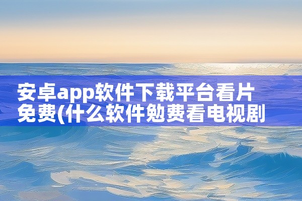 安卓app软件下载平台看片免费