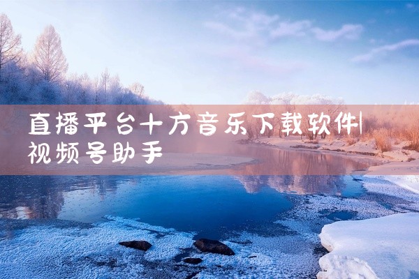 直播平台十方音乐下载软件