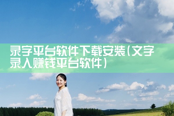 录字平台软件下载安装